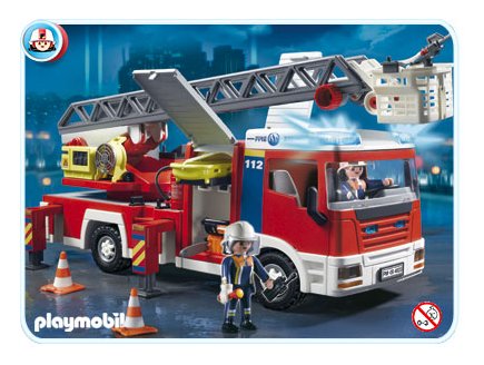 PLAYMOBIL POMPIERS 4820 CAMION DE POMPIERS GRANDE ECHELLE