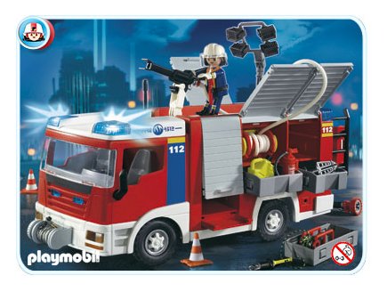 PLAYMOBIL POMPIERS 4821 FOURGON D'INTERVENTION DE POMPIERS