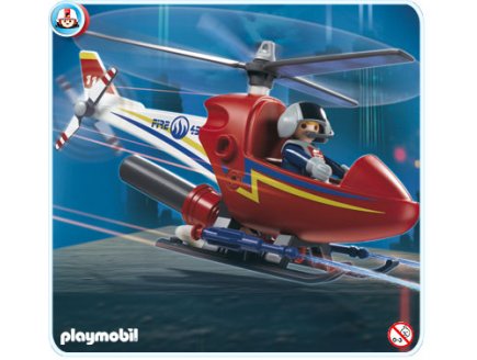 PLAYMOBIL POMPIERS 4824 HELICOPTERE DE POMPIER
