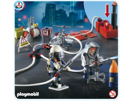 PLAYMOBIL POMPIERS 4825 POMPIERS ET MATERIEL D'INCENDIE