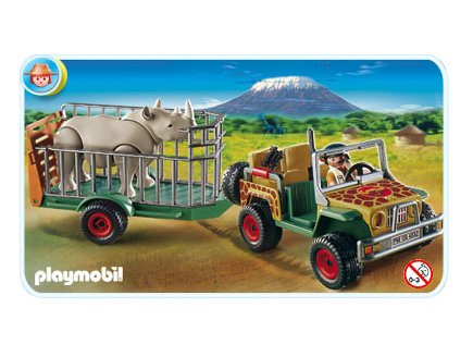 PLAYMOBIL SAFARI 4832 VEHICULE AVEC LES RHINOCEROS