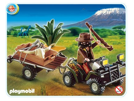 PLAYMOBIL SAFARI 4834 QUAD ET LE BRACONNIER