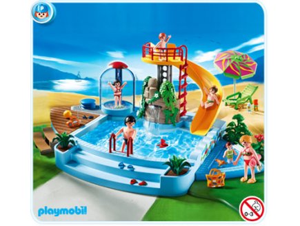 PLAYMOBIL VACANCES 4858 PISCINE AVEC TOBOGGAN