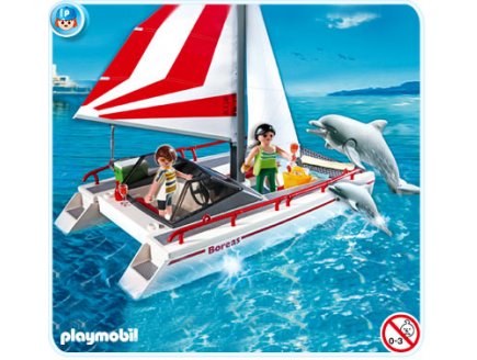 PLAYMOBIL VACANCES 5130 CATAMARAN ET DAUPHINS