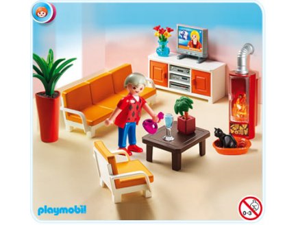 PLAYMOBIL VIE EN VILLE 5332 SALON AVEC CHEMINEE