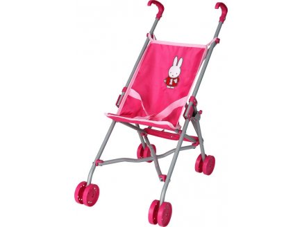 POUSSETTE CANNE ROSE POUR POUPEE - LAPIN MIFFY - ACCESSOIRE POUPON