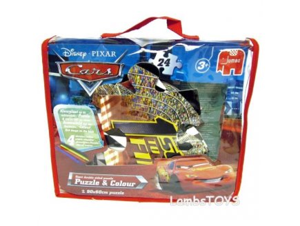 PUZZLE A COLORIER CARS 2 24 PIECES - JUMBO - 13148
