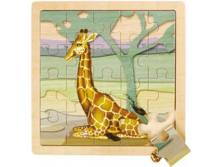PUZZLE EN BOIS GIRAFE 20 PIECES - WILD REPUBLIC