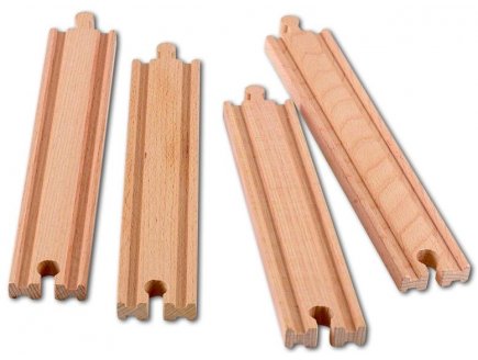 RAILS LONGS ET DROITS EN BOIS