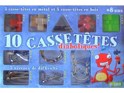 SMIR - PACK 10 CASSE TETE DIABOLIQUES - JEU DE REFLEXION