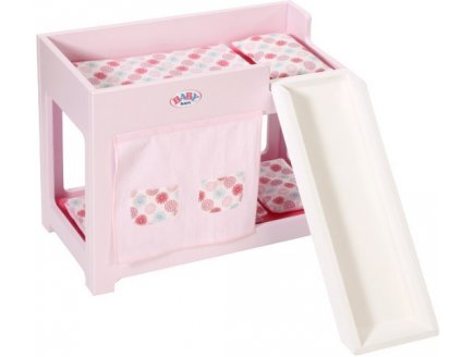 ZAPF CREATION - LIT SUPERPOSE EN BOIS AVEC TOBOGGAN - ACCESSOIRE POUPEE