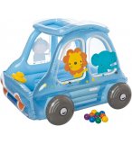 AIRE DE JEUX PETITE VOITURE GONFLABLE + 10 BALLES EN PLASTIQUE - PISCINE A BALLES - INTEX