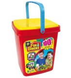 BARIL FUN BRICKS 100 PIECES - JEU DE CONSTRUCTION AVEC PICOTS - 1237