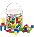 BEEBOO - BARIL DE 50 PIECES DE COULEUR EN BOIS - JEU DE CONSTRUCTION - JOUET EN BOIS