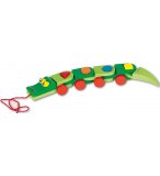BEEBOO - CROCODILE ARTICULE EN BOIS JOUET A TIRER