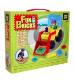 COFFRET FUN BRICKS BULLDOZER - JEU DE CONSTRUCTION AVEC PICOTS - 6223