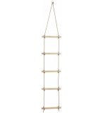 ECHELLE DE CORDE EN BOIS POUR PORTIQUE - 6 ECHELONS - JEU PLEIN AIR