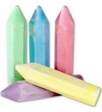 ETUI DE 5 CRAIES DE TROTTOIR GEANTES COULEURS ASSORTIES - JOUET CREATIF - JEU PLEIN AIR