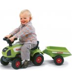 FALK - PORTEUR TRACTEUR AVEC REMORQUE - JOUET PREMIER AGE - PORTEUR BEBE