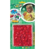 HAMA - 8305 - LOISIRS CREATIFS - PERLES - BLISTER DE 300 PERLES ROUGE MAXI