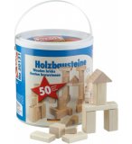 HEROS - BARIL DE 50 PIECES EN BOIS CONSTRUCTION - JOUET EN BOIS