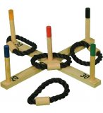 JEU DE LANCER D'ANNEAUX EN BOIS - JEU D'ADRESSE EXTERIEUR - PLEIN AIR