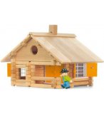 JEUJURA - MA MAISON EN RONDINS 135 PIECES - JOUET EN BOIS