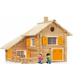 JEUJURA - MA MAISON EN RONDINS 240 PIECES - JOUET EN BOIS