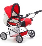 LANDAU COMBI POUSSETTE PICCOLINA CHIC 2000 ROUGE POUPEE - BAYER - ACCESSOIRE POUPON