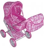 LANDAU COMBI POUSSETTE ROSE COEUR POUPEE - OTTO - ACCESSOIRE POUPON