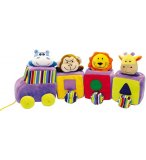 LE TRAIN DES ANIMAUX HOCHETS - HOCHET PELUCHE BEBE - JOUET D'EVEIL