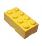 LEGO BOITE A GOUTER 8 PLOTS JAUNE - BRIQUE DE RANGEMENT LEGO