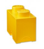 LEGO BOITE DE RANGEMENT 2 PLOTS JAUNE - BRIQUE DE RANGEMENT LEGO