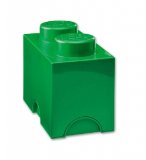 LEGO BOITE DE RANGEMENT 2 PLOTS VERTE - BRIQUE DE RANGEMENT LEGO