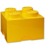 LEGO BOITE DE RANGEMENT 4 PLOTS JAUNE - BRIQUE DE RANGEMENT LEGO