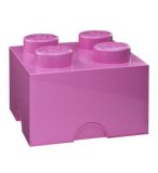 LEGO BOITE DE RANGEMENT 4 PLOTS ROSE - BRIQUE DE RANGEMENT LEGO