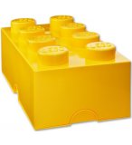 LEGO BOITE DE RANGEMENT 8 PLOTS JAUNE - BRIQUE DE RANGEMENT LEGO