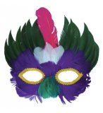LOUP AVEC PLUMES VIOLETTES