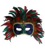 LOUP DECORE AVEC 2 PLUMES