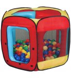 MAISON A BALLES GONFLABLE + 100 BALLES EN PLASTIQUE - TENTE A BALLES BEBE