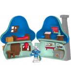 MAISON BLEUE DU SCHTROUMPF A LUNETTES - FIGURINE LES SCHTROUMPFS PEYO