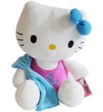 PELUCHE HELLO KITTY ROSE AVEC ECHARPE 30 CM - SANRIO - PELUCHE LICENCE