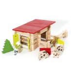 PETITE FERME AVEC CAVE A COMTE ET ANIMAUX 100 PIECES - JEUJURA - 8052