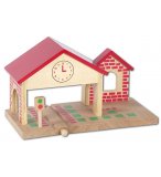 PETITE GARE TRAIN EN BOIS - ACCESSOIRE CIRCUIT TRAIN - BEEBOO - JOUET EN BOIS