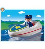 PLAYMOBIL 1.2.3 6720 POLICIER / BATEAU