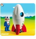 PLAYMOBIL 1.2.3 6776 FUSEE ET ASTRONAUTE