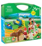 PLAYMOBIL CENTRE EQUESTRE 4186 FAMILLE ET CALECHE