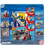 PLAYMOBIL CHEVALIERS 4217 FORT DES CHEVALIERS TRANSPORTABLE AVEC EPEE ET BOUCLIER