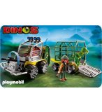 PLAYMOBIL DINOS DINOSAURES 5236 VEHICULE AVEC CAGE ET BEBE T-REX