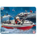 PLAYMOBIL POMPIERS 4823 BATEAU DE POMPIER